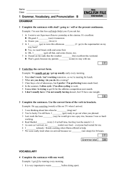 1 Grammar, Vocabulary, and Pronunciation B