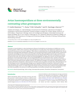 Avian haemosporidians at three environmentally