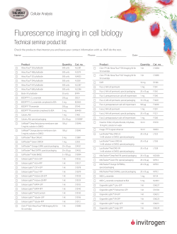 Fluorescence imaging in cell biology