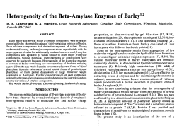 Heterogeneity of the Beta-Amylase Enzymes of Barley1`2