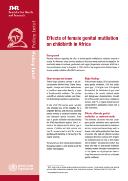 Effects of female genital mutilation on childbirth in Africa