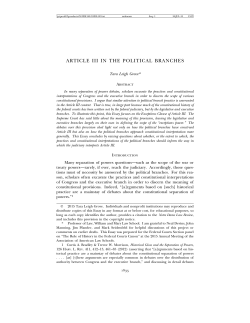 article iii in the political branches