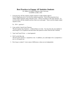 Best Practices to Engage AP Statistics Students
