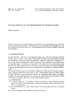 Planar groups of automorphisms of stable planes