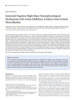 Sentential - Journal of Neuroscience