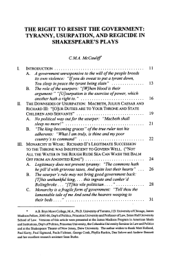 the right to resist the government: tyranny, usurpation, and regicide