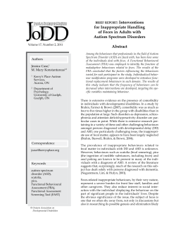 : interventions for inappropriate Handling of feces in adults with