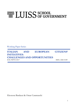 Italian and European Citizens` Initiatives