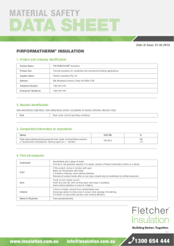 data sheet - Fletcher Insulation