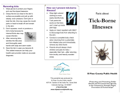 Tick-Borne Illnesses - El Paso County Public Health