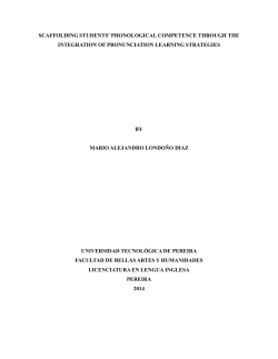 scaffolding students` phonological competence through the