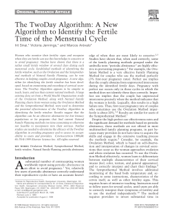 The TwoDay Algorithm: A New Algorithm to Identify the Fertile Time