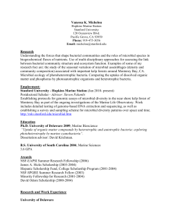 CV - Palumbi Lab - Stanford University