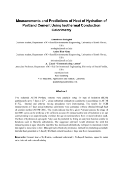 Measurements and Predictions of Heat of Hydration of Portland
