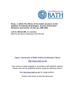 The Effects of the Market Structure on the Adoption of Evolving