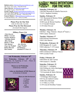 Page 1 Bulletin notices:  Mrs