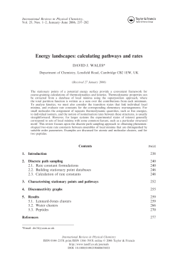 Energy landscapes: calculating pathways and rates