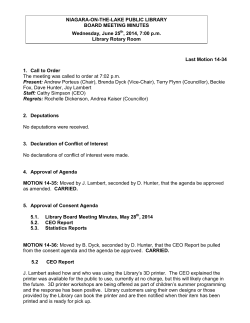 June 25, 2014 - Niagara-on-the