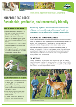 Knapdale Eco Lodge: Sustainable, profitable, environmentally friendly