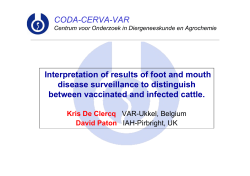 Interpretation of results of foot and mouth disease surveillance
