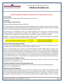Ethidium Bromide SOP