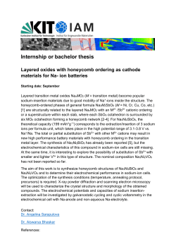 Internship or bachelor thesis - KIT