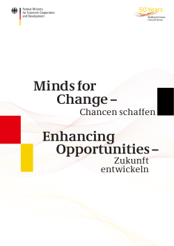 Minds for Change - Chancen schaffen. Enhancing Opportunities