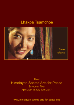 Lhakpa Tsamchoe`s press release