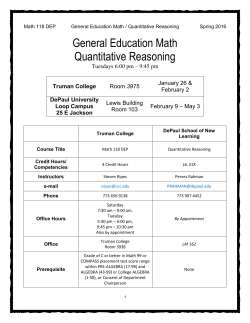 LL 205 Quantitative Reasoning - Rahman