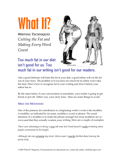 Cutting the Fat and Making Every Word Count