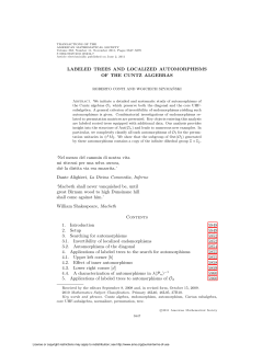 LABELED TREES AND LOCALIZED AUTOMORPHISMS OF THE