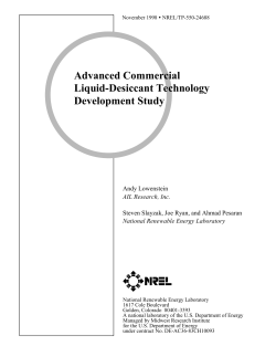 Advanced Commercial Liquid-Desiccant Technology Development