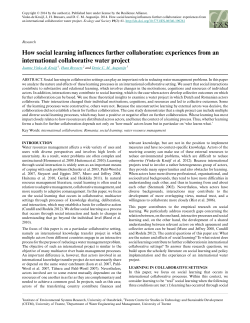 How social learning influences further collaboration: experiences