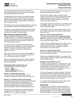 Physical Demands Information Form