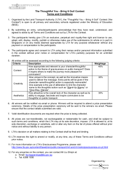 The Thoughtful You - Bring It Out! Contest Terms and Conditions