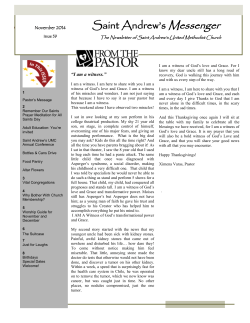 November 2014 - St. Andrew`s United Methodist Church