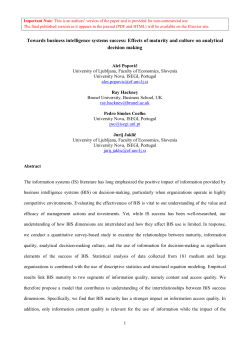 Towards business intelligence systems success