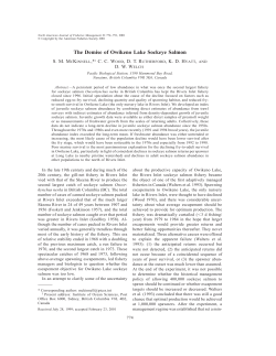 The Demise of Owikeno Lake Sockeye Salmon