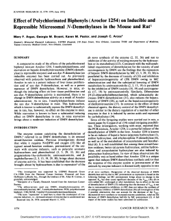 Effect of Polychlorinated Biphenyls (Aroclor 1254