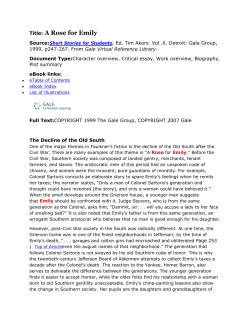 Title: A Rose for Emily