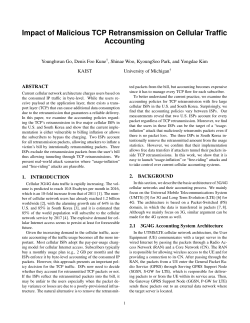 Impact of Malicious TCP Retransmission on Cellular - NDSL!