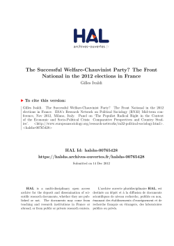 The Successful Welfare-Chauvinist Party? The Front National in the