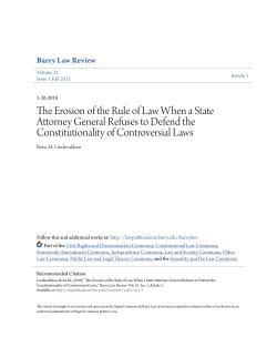 The Erosion of the Rule of Law When a State Attorney General