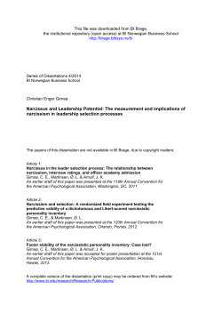 Narcissus and Leadership Potential: The measurement and