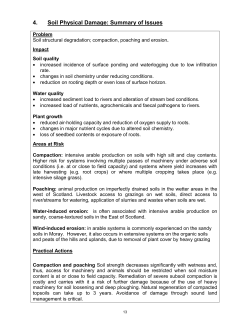 4. Soil Physical Damage: Summary of Issues