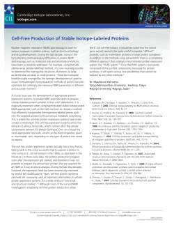 Cell-Free Production of Stable Isotope