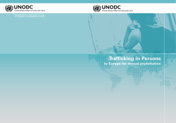 Trafficking in Persons - United Nations Office on Drugs and Crime