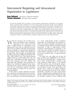 Intercameral Bargaining and Intracameral Organization in Legislatures