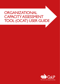 organizational capacity assessment tool (ocat) user guide