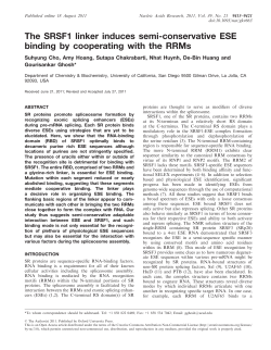 SRSF1 linker induces semi-conservative ESE binding by